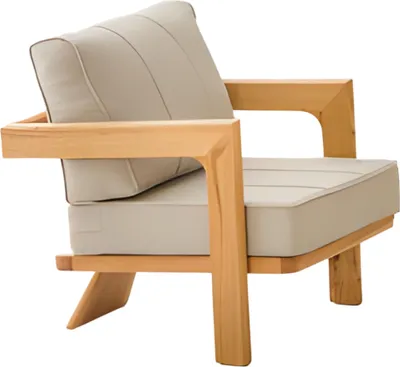 Immagine prodotto di Poltrona moderna in tessuto beige per patio e balcone