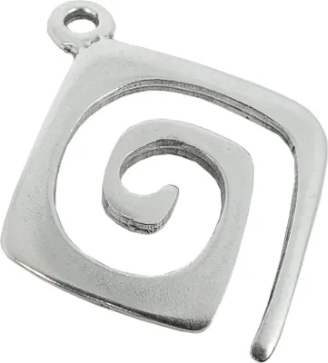 Produktbild von Anhänger Spirale Messing versilbert im Used Look Minott 27991