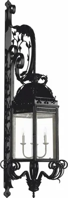 Produktbild von Casa Padrino Luxus Barock Außenwandleuchte Schwarz H. 150 cm - Barock Außenbeleuchtung