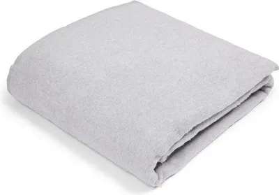 Image de Couverture en coton Unyqoos® DAMMINGA, 160 x 240 cm, 100% coton doux comme du velours, 450 g/m², gris/ivoire, lavable à 30°C, idéale pour le lit et pour un confort douillet