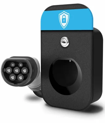 Produktbild von Kabel-Organizer E1 – Wallbox Kabelhalter abschließbar – Für EV Ladekabel & Typ 2 Stecker – Wandhalterung für E-Auto Ladekabel – Mit Diebstahlschutz & Kindersicherung