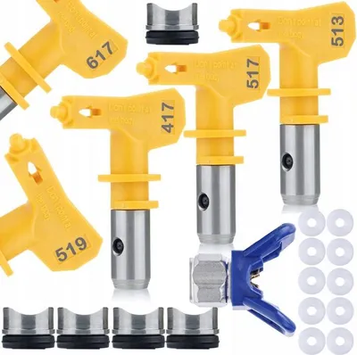 Obrázek produktu pro Rosfix Sada Ultra Spray 5x Trysek 513/517/519/417/617 + Nerezový Sprchový Kryt + 10 Těsnění – Závit 7/8”