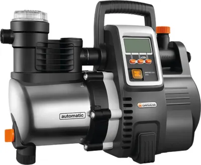 Produktbild von Gardena Premium 6000/6E LCD Inox, 1300 W, 5,5 bar, 6000 l/h, IPX4, Schwarz, Blau, Grau, Edelstahl