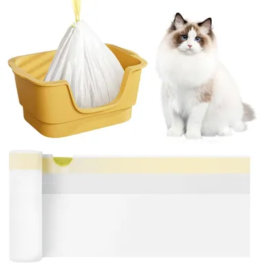 Produktbild von Katzenstreubeutel, verstärkt, 94 x 45 cm, 20 Stück, mit Zugband für Katzenklos