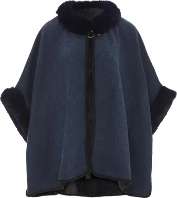 Immagine prodotto di FRAULLY poncho da donna in maglia - blu navy, M