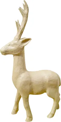 Image de Décopatch Figurine en papier mâché Renne L - carton brun
