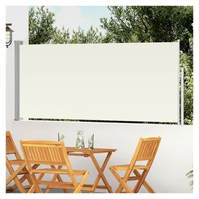 Produktbild von Ausziehbare Seitenmarkise 120x300 cm Creme, Balkonmarkise wasserdicht für Terrasse, Garten und Café