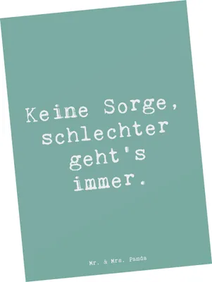 Produktbild von Mr. & Mrs. Panda Postkarte Spruch Hoffnung in schwierigen Zeiten - Meeresbrise - Geschenk, Trost, bildkarte, Postkarten, Zitat, Optimismus, Grußkarte, Gefühl, Stimmung