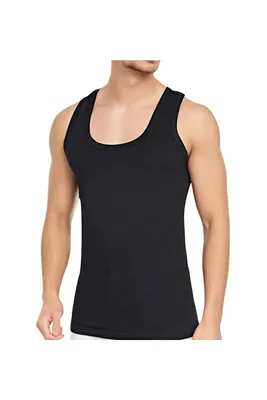 Imagen del producto de Paquete de 3 camisetas sin mangas para hombre, de punto fino, estilo camiseta de tirantes, color , talla M, 100% algodón, modelo K-87