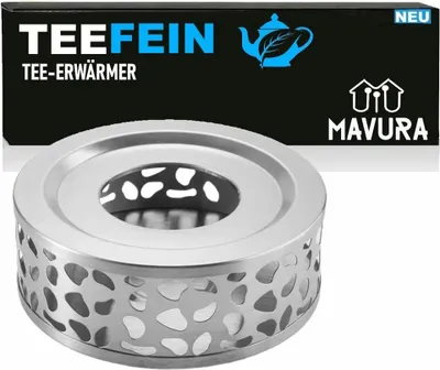 Image de TEEFEIN Chauffe-théière Chauffe-théière en acier inoxydable Sous-verre à thé Chauffe-café Chauffe-théière