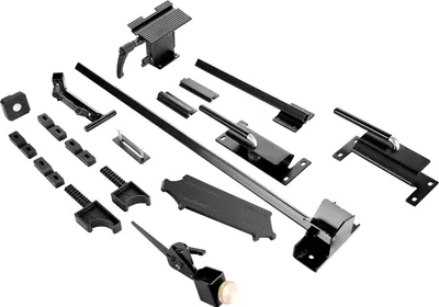 Produktbild von SucceBuy Multi-Schleifvorrichtung für 152,4 mm und 203,2 mm Doppelschleifer, 12-teiliges Set mit Plattform, Gehrungsführung, Werkzeugauflage und Einstellblock, geeignet für Meißel und Drechselwerkzeuge