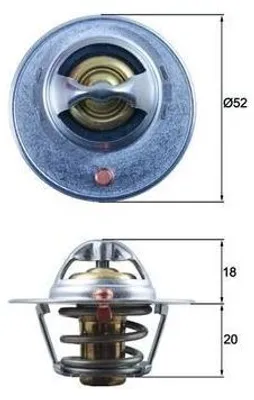 Produktbild von MAHLE Thermostat Kühlmittel 82°C für MITSUBISHI COLT VI (Z3A, Z2A) für SMART FORFOUR (454)