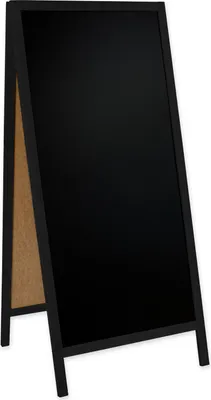 Produktbild von Kreidetafel/Holz Kundenstopper - robuste Werbetafeln für Innen und Außen schwarz / Classic / 72x160 cm