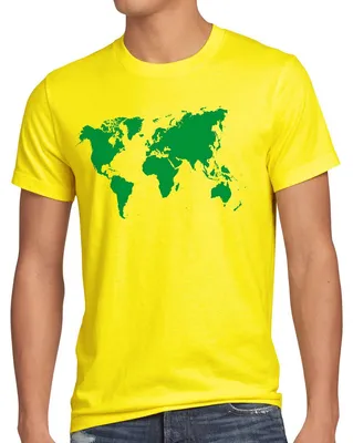 Produktbild von style3 Sheldon World Map Herren T-Shirt Weltkarte