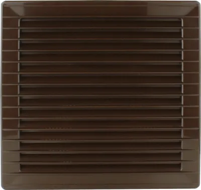 Produktbild von Lüftungsgitter Flansch Gitter Abluftgitter Insektenschutz Lamellengitter Kunststoffgitter Belüftung Entlüftung eckig 140 x 140 mm braun