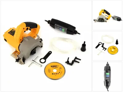 Zdjęcie produktu dla DeWALT DWC410-QS, Stacjonarna piła do płytek, 1300 W, 13000 RPM, 11 cm, 2 cm, 3,4 cm