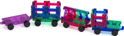 Image de Playmags 3D Magnetic Tiles Set de train - 20 pièces