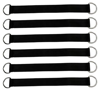 Produktbild von 6 Stück Schwinggurte aus Polyester und Edelstahl für Hängematten und Schaukeln