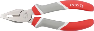 Obrázek produktu pro Yato YT-2007, Kombinační kleště, Uhlíková ocel, Polypropylen (PP), Termoplastická guma, Šedá, Červená, 180 mm