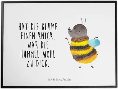 Produktbild von Mr. & Mrs. Panda schreibtischunterlage Hummel flauschig - Weiß - Geschenk, Lustige Sprüche, Blume, Schreibunterlage, malunterlage, schreibtischunterlagen, Natur, Biene