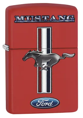 Obrázek produktu pro Zippo zapalova? ?ervený Ford Mustang Horse & Bars benzínový v?truodolný