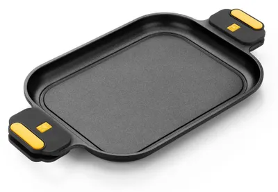 Produktbild von BRA Origen | 40-cm-Grillplatte, Aluminiumguss, antihaftbeschichtet, -frei, Vollinduktion, für alle Herdarten geeignet, auch für Induktion