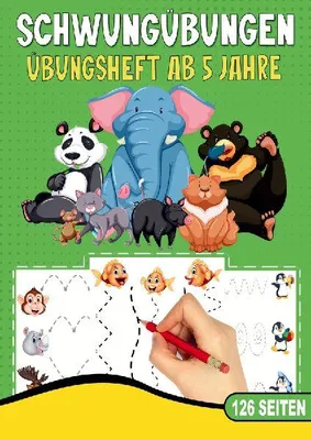 Produktbild von Schwungübungen Übungsheft ab 5 Jahre - Das Tier Lernheft für Kinder