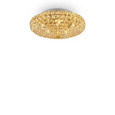 Image de Plafonnier doré en cristal KING 5 ampoules