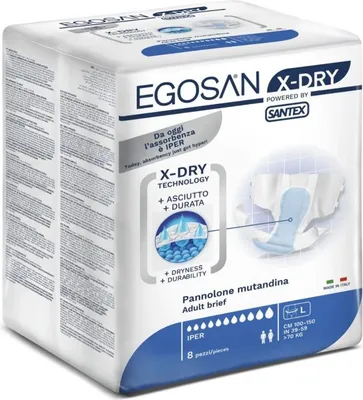 Image de Egosan Slip X-Dry Large - 1 paquet de 8 protections