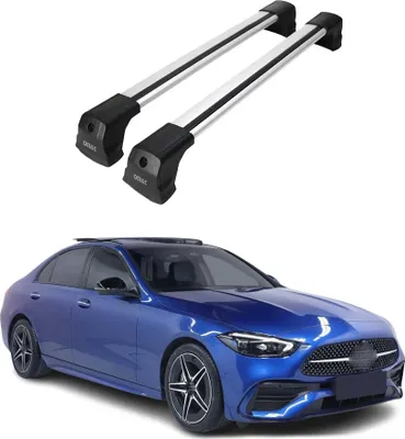 Image de Barres de toit transversales pour Mercedes C Classe W206 2021-2025 Argent Alu