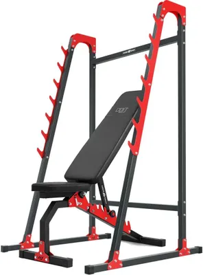 Image de Marbo Sport ensemble MH8 | banc de musculation réglable des deux côtés + support pour haltères longs