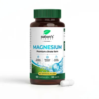Image de Nature's Finest Magnésium gélules - 276 mg de citrate de magnésium, vegan - 60 gélules