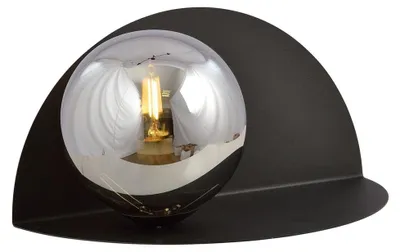 Immagine prodotto di Lampada a parete Form in acciaio nero e vetro a specchio