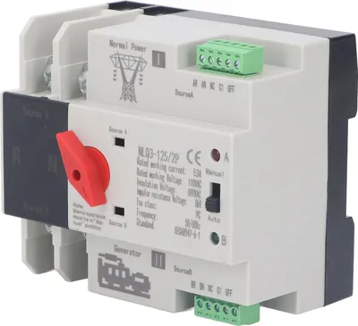 Obrázok produktu pre 2P Dvojitý výkonový automatický prepínač generátora Prepínač AC110V 50Hz 60Hz 63A