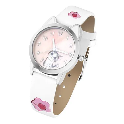 Produktbild von Taffstyle  Kinder Mädchen Armbanduhr Katze Kinderuhr Analog Quarz Farbige  Lernuhr Bunte Uhr, Weiß