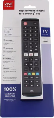 Produktbild von One For All TV Replacement Remotes URC4910, TV, IR Wireless, Drucktasten, Schwarz