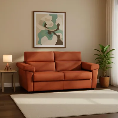 Immagine prodotto di Salorno - Divano Letto 2 Posti, 185x95 cm Arancione, Sfoderabile  Italy