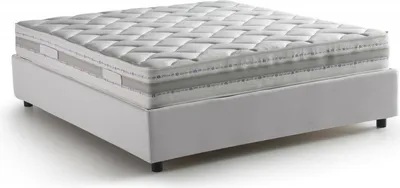Produktbild von Doppelbett Dcimin, Containerbett mit Kunstlederbezug, 100%  Italy, Frontöffnung, inklusive Matratze 140x190 cm, Weiß