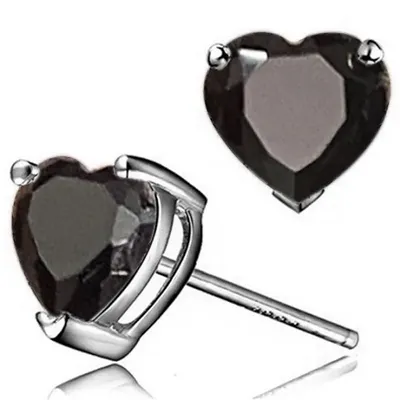 Obrázek produktu pro Náušnice Small Hearts - Elegantní Černé Napichovací Šperky KP29317
