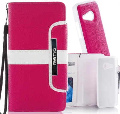 Produktbild von HTC 10 Numia Bookstyle 2 in 1 Pink-Weiss