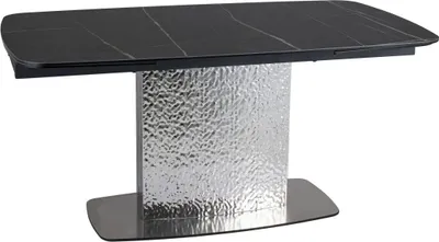 Zdjęcie produktu dla Stół rozkładany MONCLER CERAMIC 160(240)x90 czarny mat/srebrny