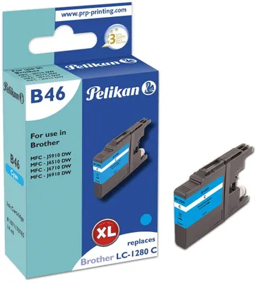 Produktbild von Pelikan Patrone Brother B46 LC1280XL cy cyan remanufactured
