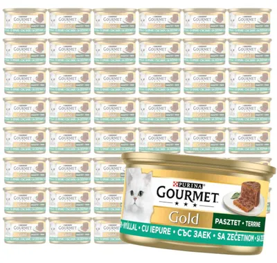 Zdjęcie produktu dla Purina Gourmet Gold Pasztet z Królikiem 48x85g Mokra Karma Dla Kota