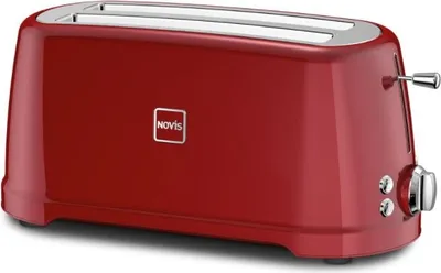 Produktbild von Novis Iconic T4 Langschlitz-Toaster, Edelstahlgehäuse, Stoppfunktion, Auftaufunktion