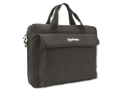 Produktbild von Manhattan Notebooktasche London 14,1", Für Notebooks bis 14,1", Top Load, schwarz, Messengerhülle, 35,8 cm (14.1"), Schultergurt, 350 g