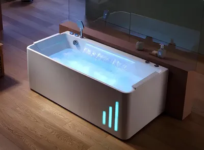 Productafbeelding van Badkuip, whirlpool, bubbelbad, hydromassagebad, spa-bad, 170x80 cm