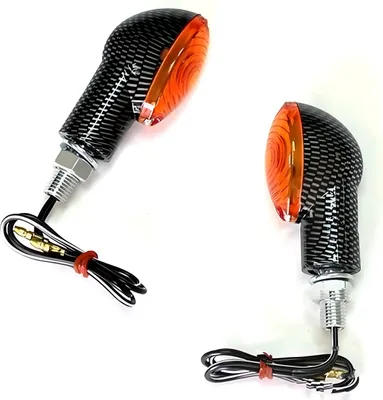 Produktbild von Blinker JMP Cateye kurz orange Carbon Optik