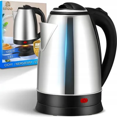 Image de Bouilloire électrique sans fil 1,8L 1500W acier inoxydable ébullition rapide