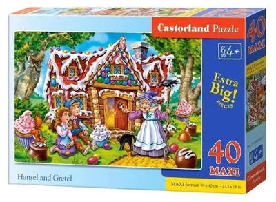 Obrázok produktu pre Castorland Hansel and Gretel 40 MAXI pcs, 40 kusov, rozprávky, 4 rok / roky