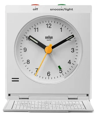 Image de Braun BC 05 W Réveil à quartz pliable blanc